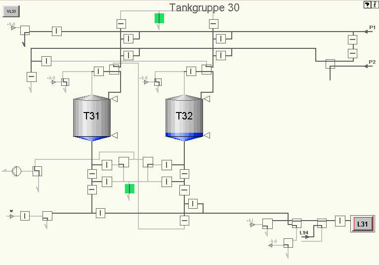 Tgr30 består av tankene T31, T32 (og T33 som ikke er prosessmessig tilkoblet) (tidligere tank T25, T26 og T27). Tankene er på alle på 5.000 liter.